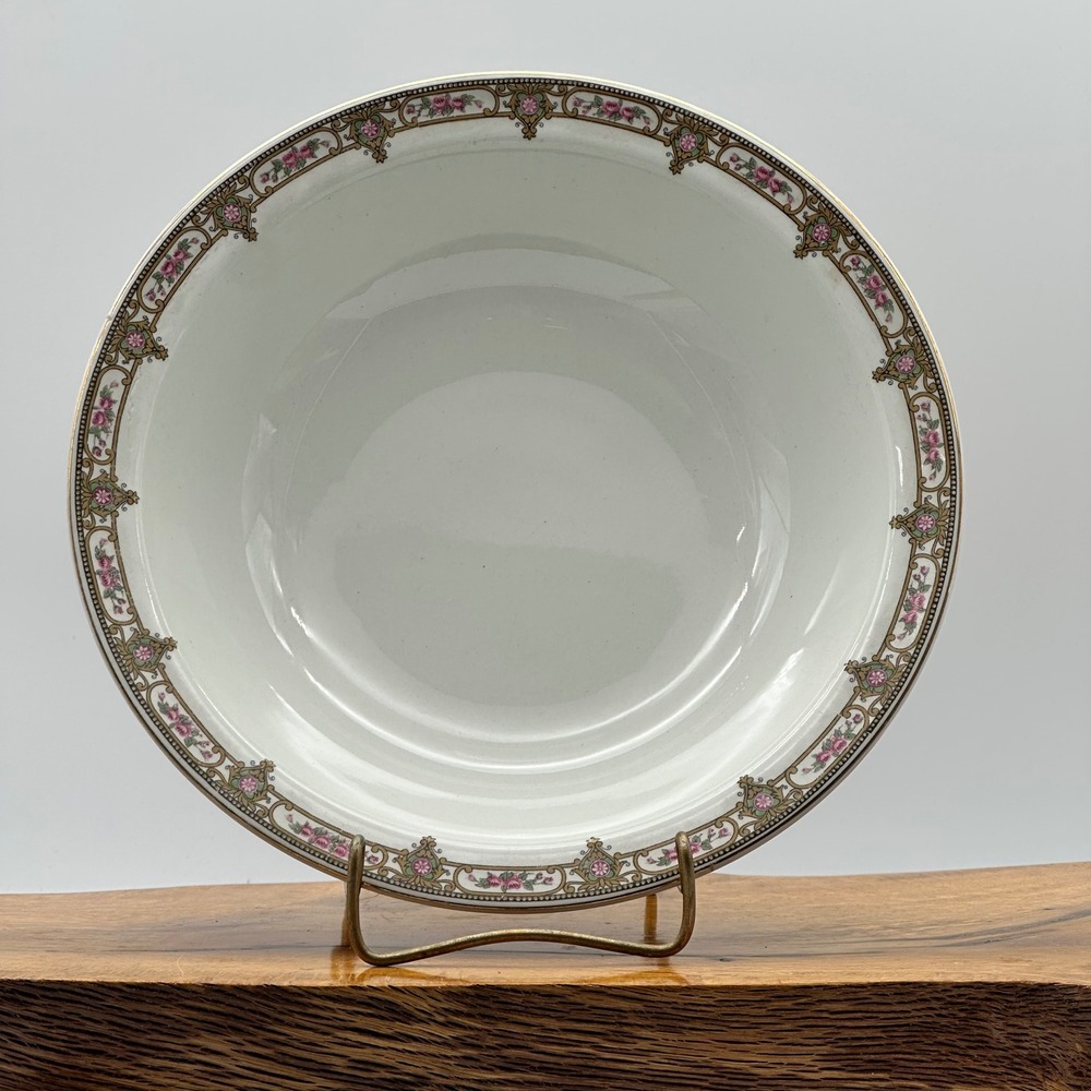 WH Grindley Bowl England Round Serving Bowl‎ 10" Pink Floral